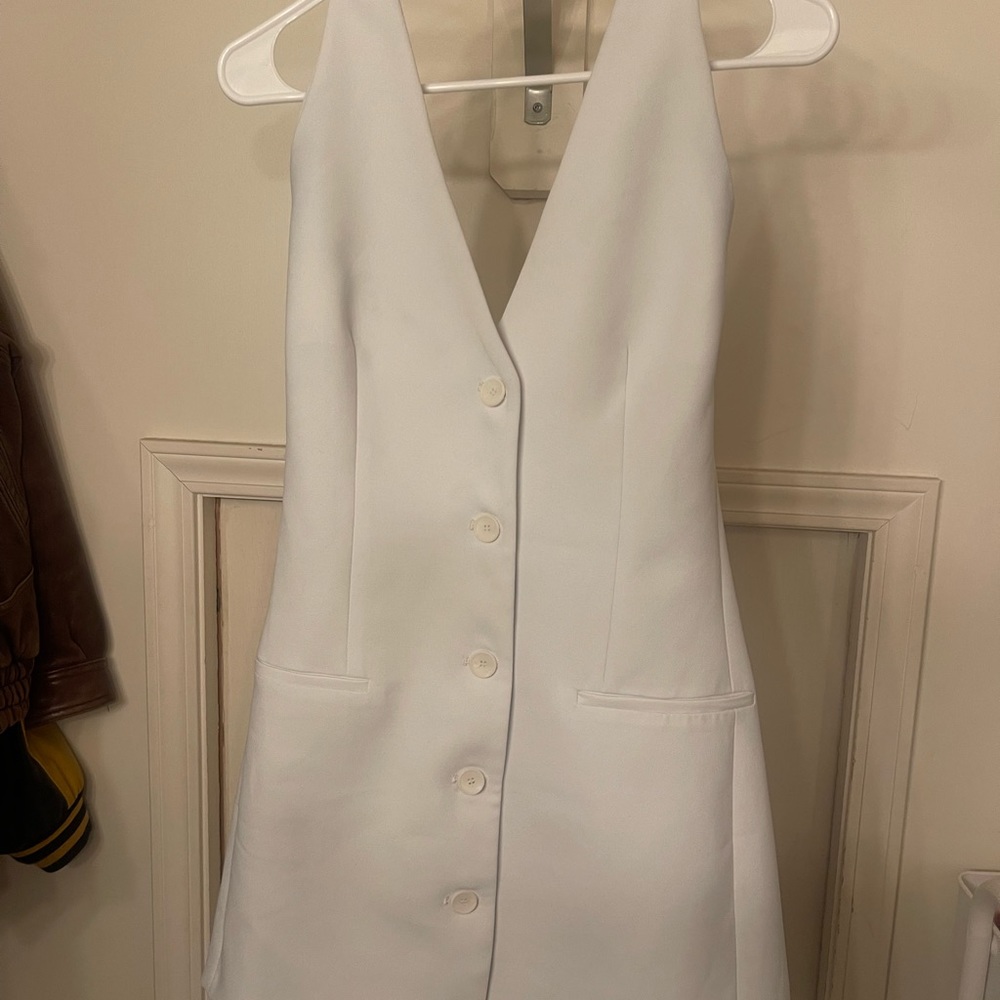 White Zara Halter Top Dress